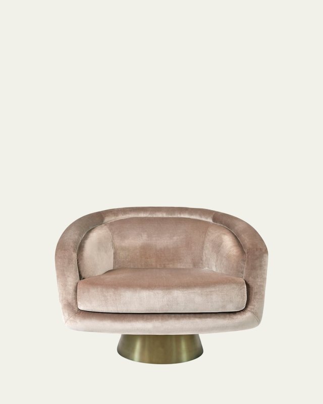 Bacharach Velvet Swivel Chair